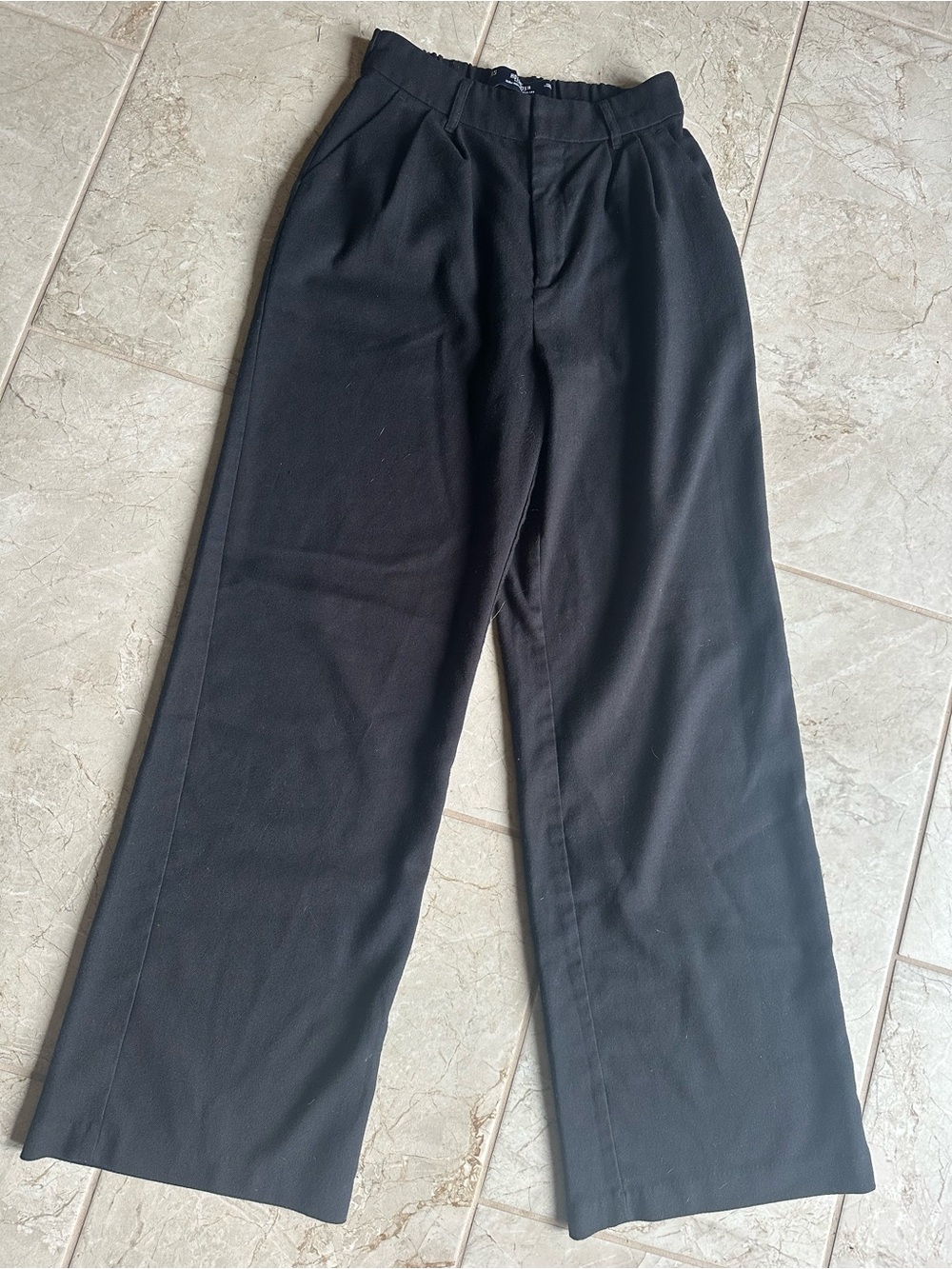 Hollister ultra high rise wide leg XS black dress work pants front pockets